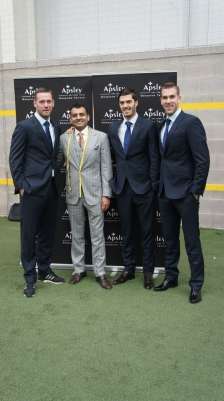 Arshad Mahmood with West Ham Football Team