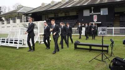 Fulham Team players looks stunning in their Apsley suits