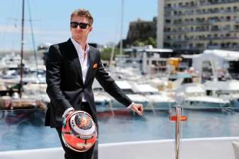 F1 drivers model Apsley in Monaco