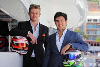 F1 drivers model Apsley in Monaco
