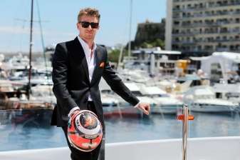 F1 drivers model Apsley in Monaco