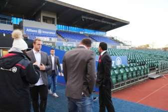 Arshad visited statedium with Saracens Team