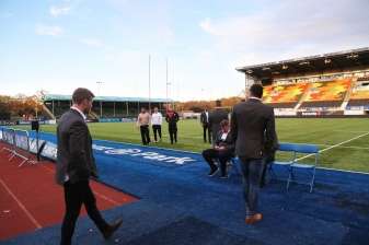 Arshad visited statedium with Saracens Team