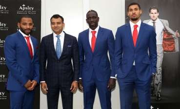 master tailor, Arshad Mahmood with FA Cup finalists