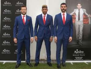 The players all look great in their bespoke Apsley suits and shirts